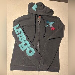Freecity pre-loved zip up Hoodie - “Let’s Go” on one sleeve